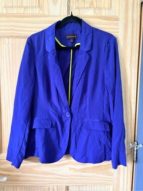 Dana Buchman Cobalt Blue Single-Button Blazer